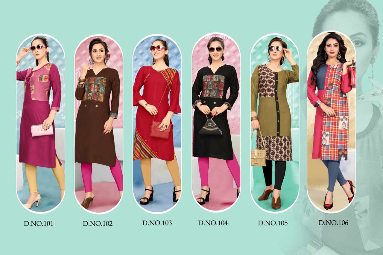 Dream Girl Vol-2 Veefab India Rayon Print Kurti Dream Girl Vol-2 Veefab India Rayon Print Kurti